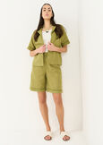 Bermuda Belen in lino e cotone VERDE Donna immagine n. 1