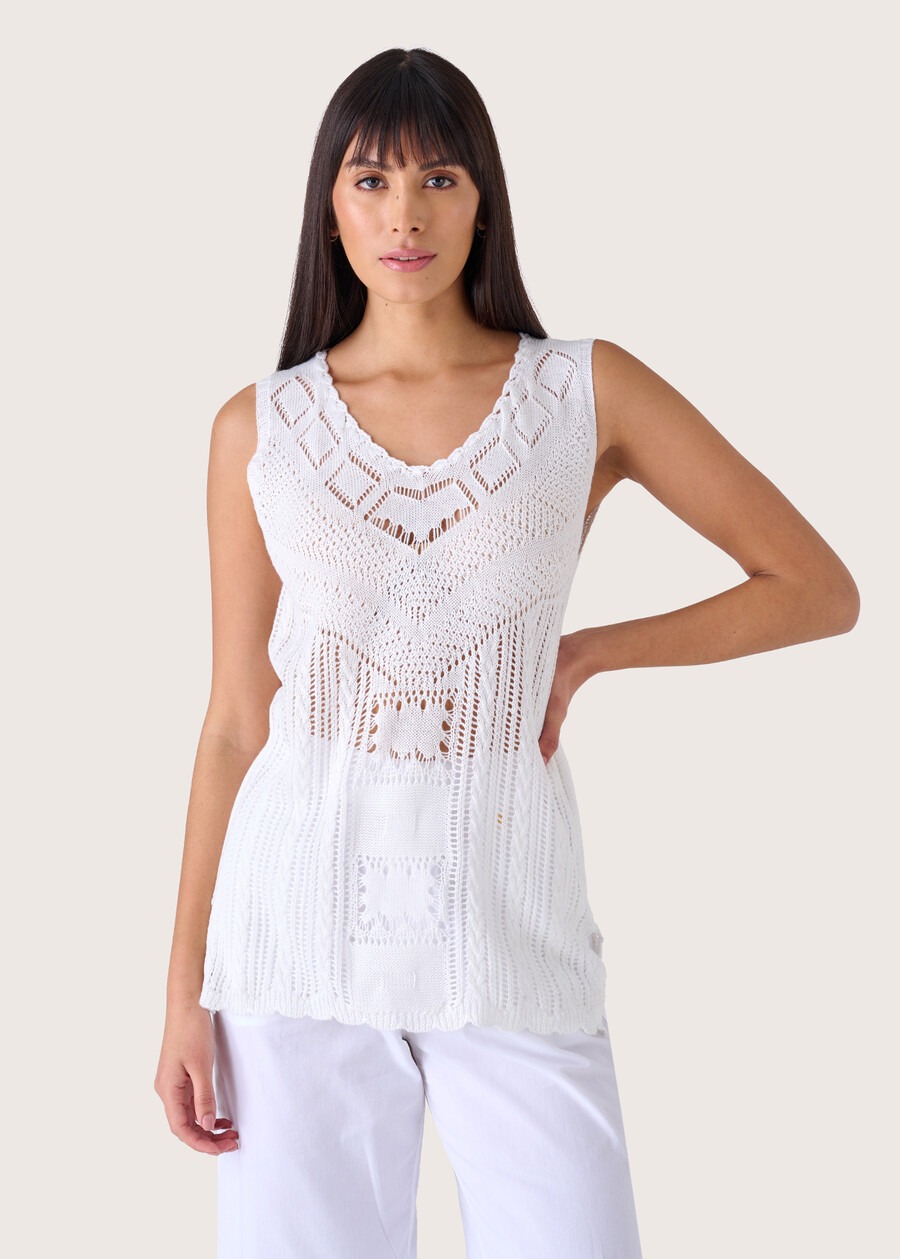 Top Teas in crochet BIANCO Donna , immagine n. 1