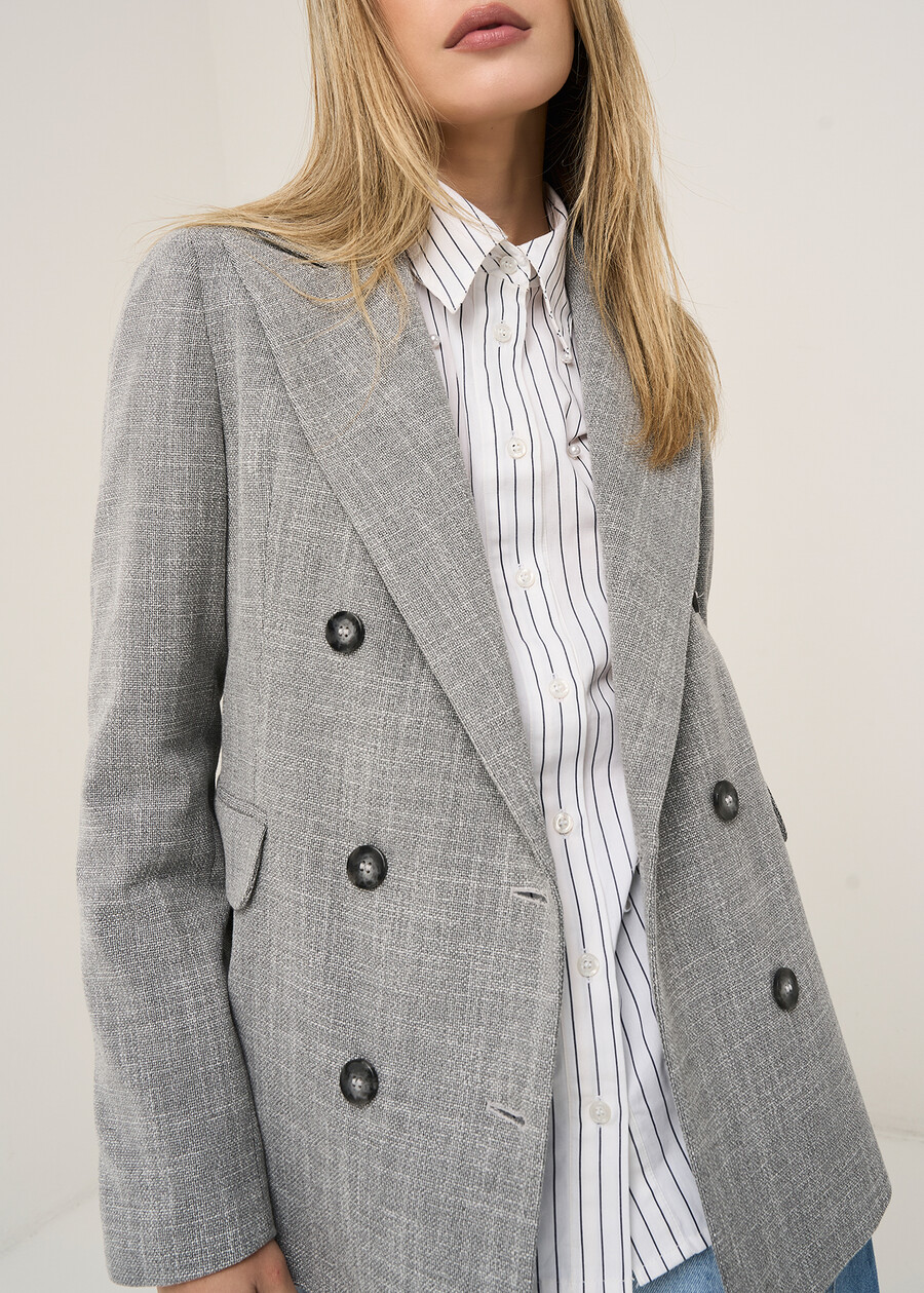 Giacca Ginevra rever a lancia GRIGIO GREY Donna , immagine n. 2