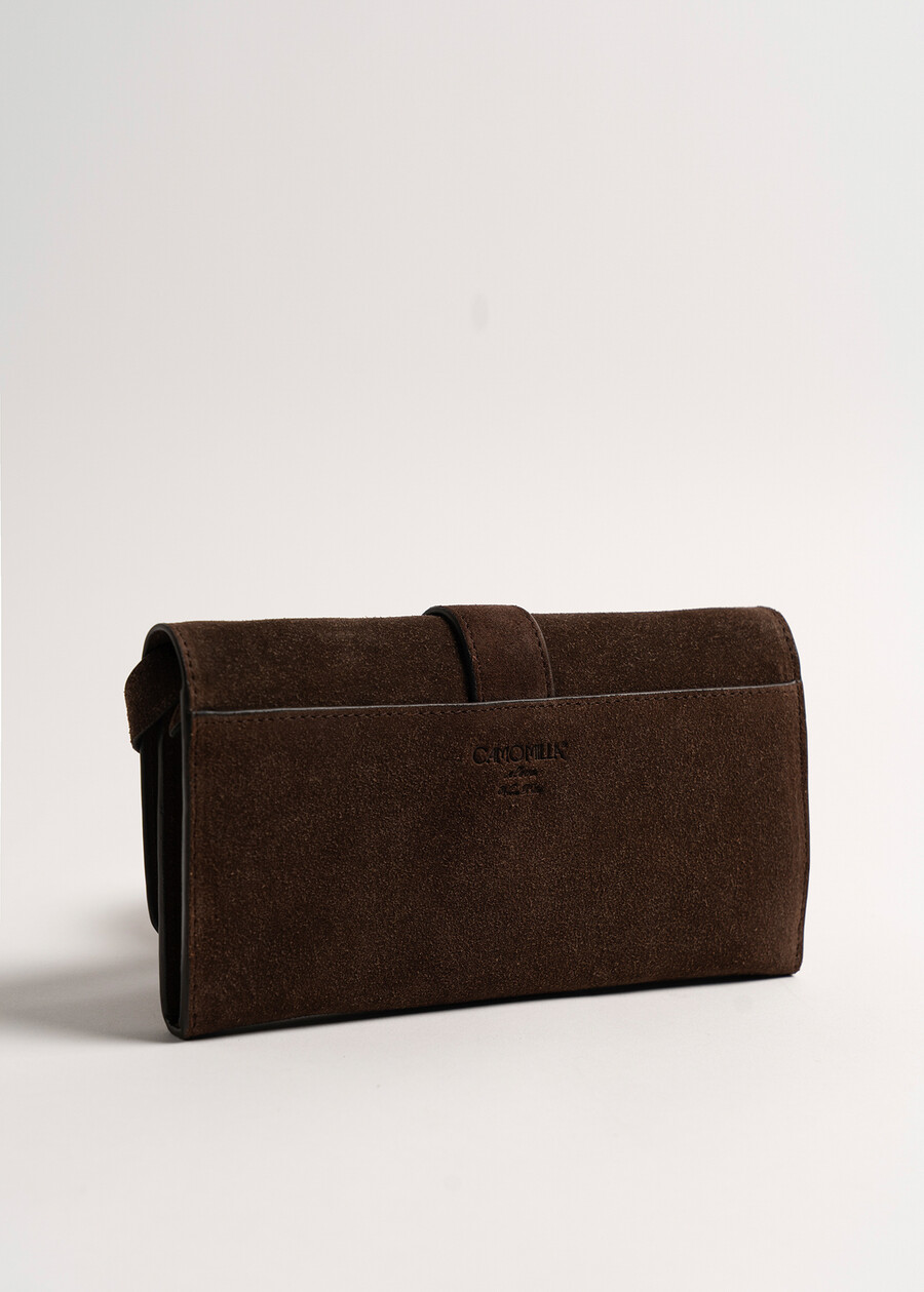 Tracolla Buffy in vero camoscio MARRONE CAFFE Donna , immagine n. 3