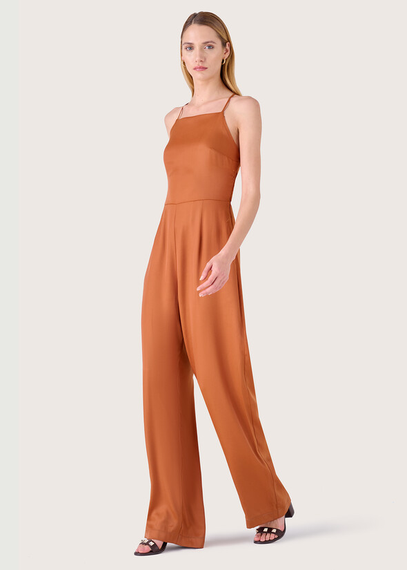 Trudy long jumpsuit MARRONE CARAMELLO Woman null