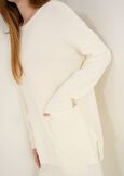 Maglia Magdy punto riso con tasche BEIGE LATTE Donna immagine n. 3