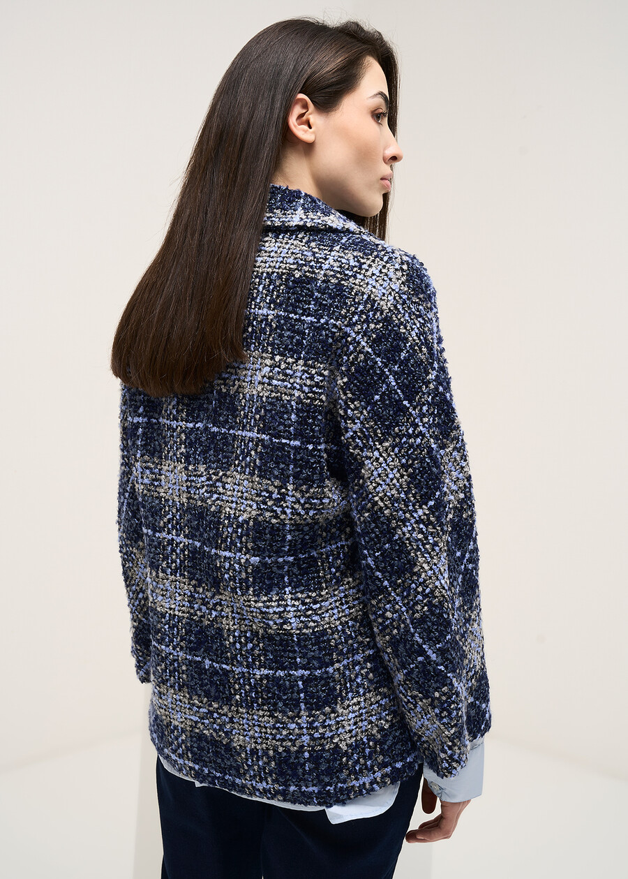 Cappotto corto Carl a quadri BLU BLUE Donna , immagine n. 4