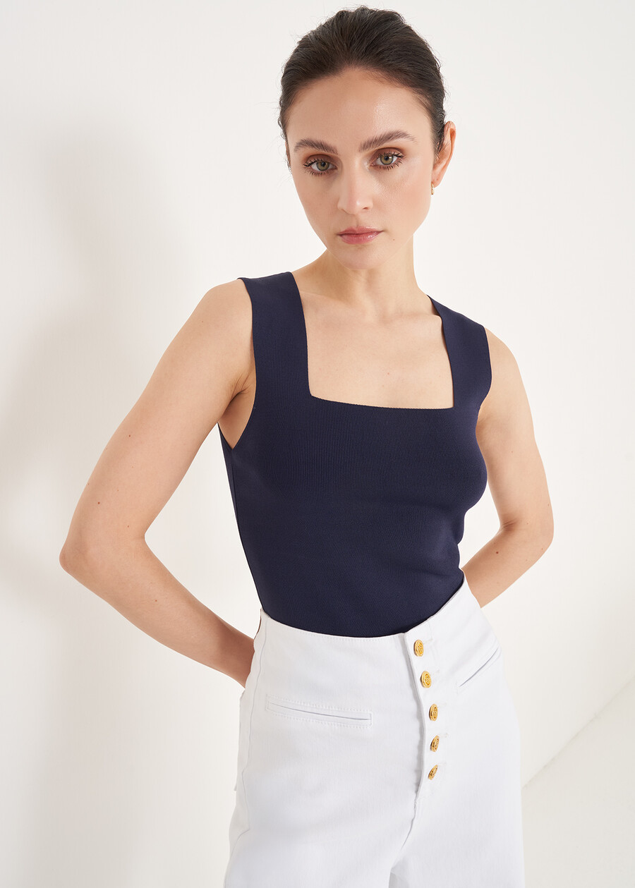 Top Tiki In Maglia BLUE DARK BLUEVIOLA MULBERRY Donna , immagine n. 1