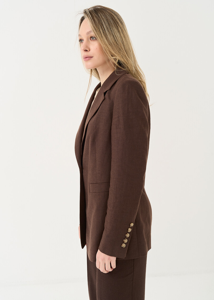 Geky single-breasted jacket MARRONE Woman , image number 3