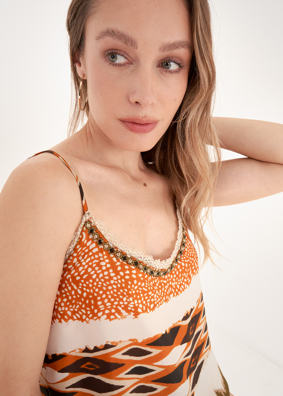 Top Tris Fantasia Etnica GIALLO GRANO Donna , immagine n. 2