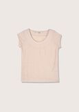 Sue 100% linen t-shirt BEIGE ECRUBLU MAIOLICA Woman image number 4