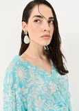 Blusa Biky in viscosa con ricami AZZURO AZZURRO Donna immagine n. 3