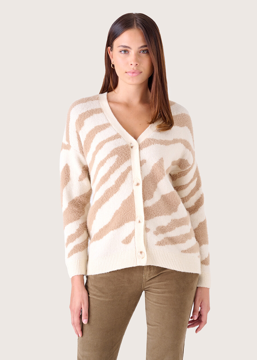 Century eco-fur cardigan BEIGE Woman , image number 1
