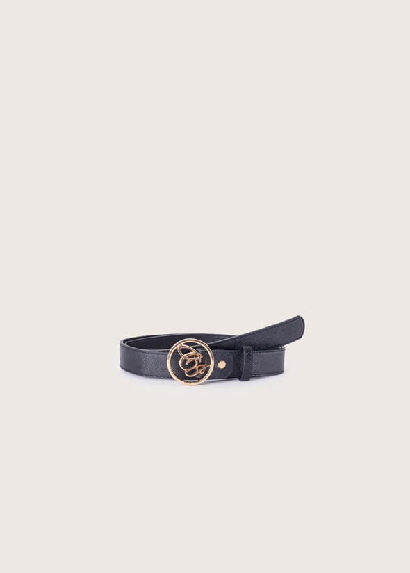 Cintura Cody in ecopelle saffiano NERO BLACK Donna null