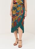 Giusy Africa print skirt VERDE Woman image number 3