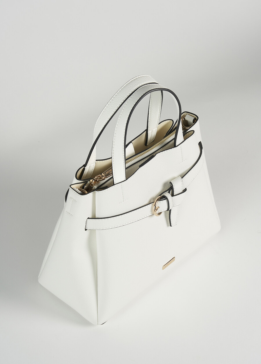 Borsa shopping Bossa in ecopelle BIANCO WHITEBLUE OLTREMARE  Donna , immagine n. 3