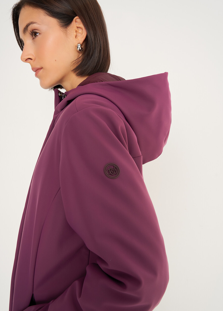 Piotr padded jacket with hood BLU MIDNIGHTVIOLA VINACCIA Woman , image number 5