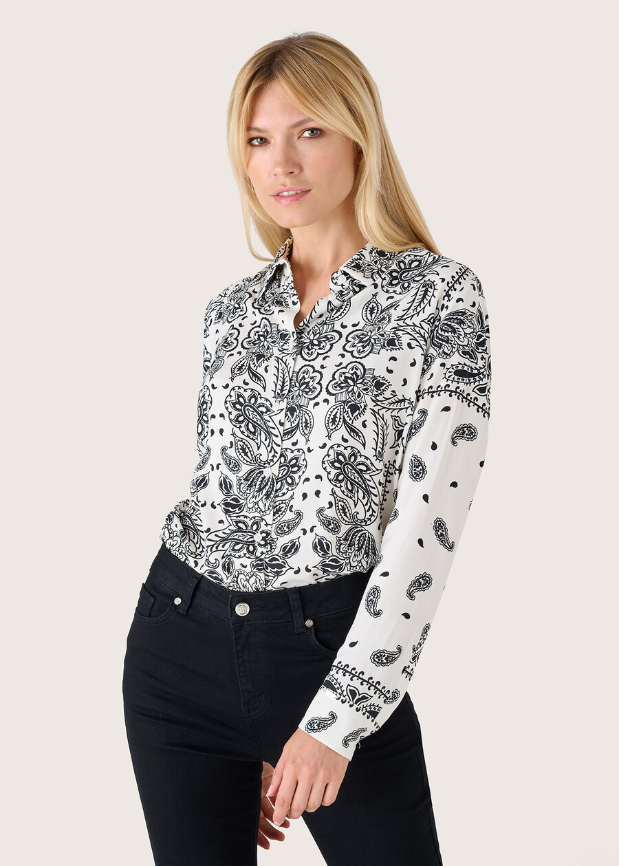 Camicia Alessia stampa a bandana BIANCO WHITEROSSO CARPET Donna , immagine n. 1