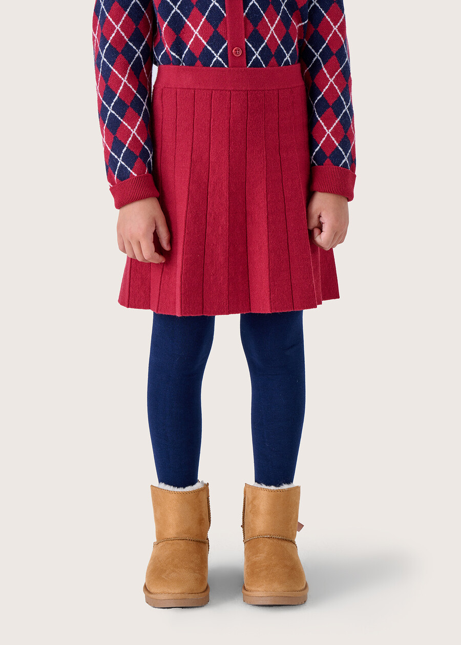 Gery knitted skirt for girls ROSSO CARPET Woman , image number 2