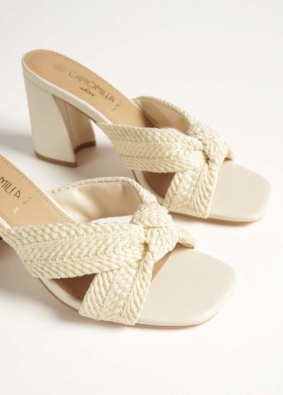 Sandalo Shiny in paglia BIANCO BURRO Donna , immagine n. 4