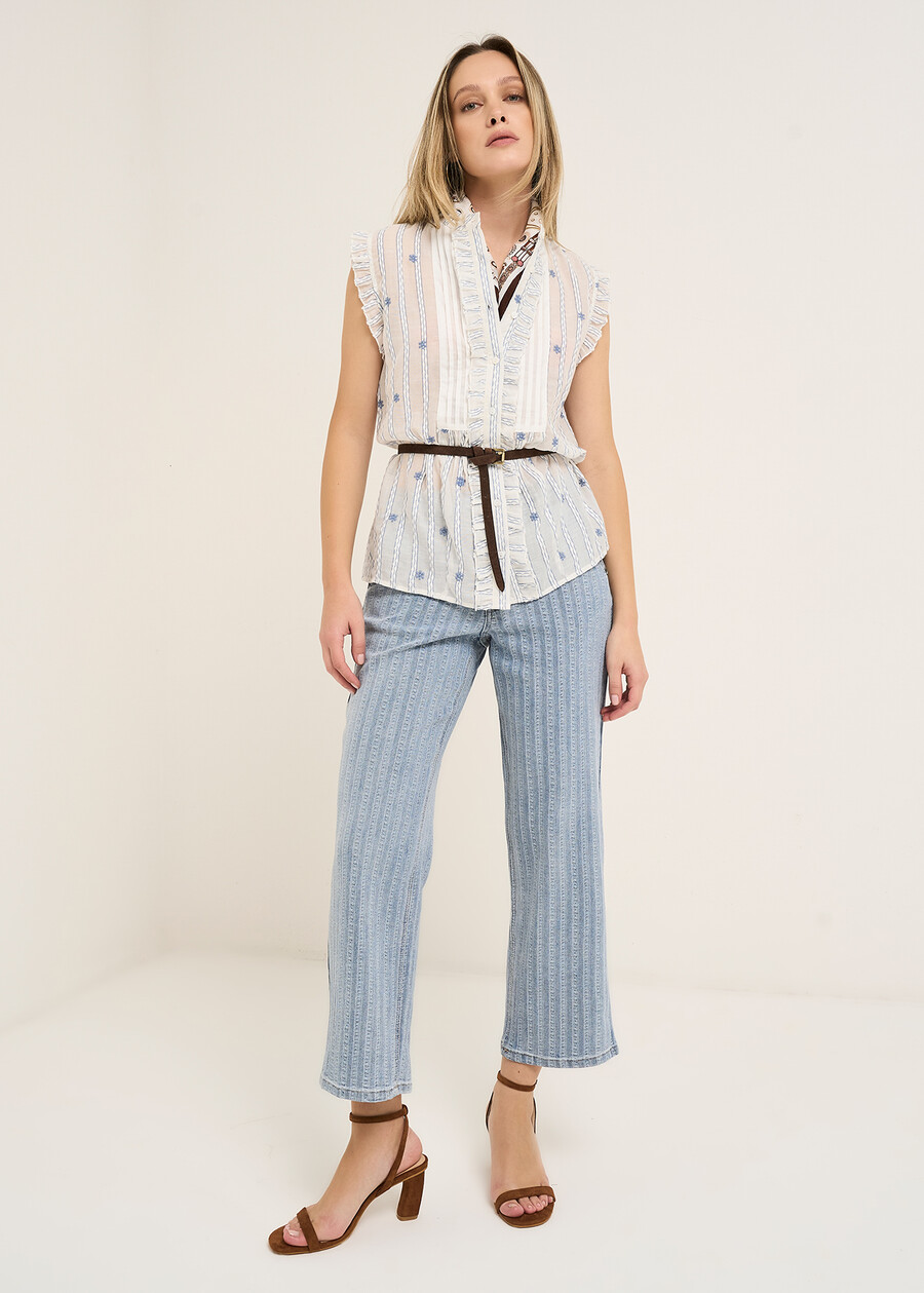 Camicia Cristallo con volant BEIGE LATTE Donna , immagine n. 4