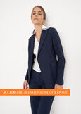 Gianna single-breasted blazer BLUBIANCO WHITEMARRONENERO BLACK Woman image number 1
