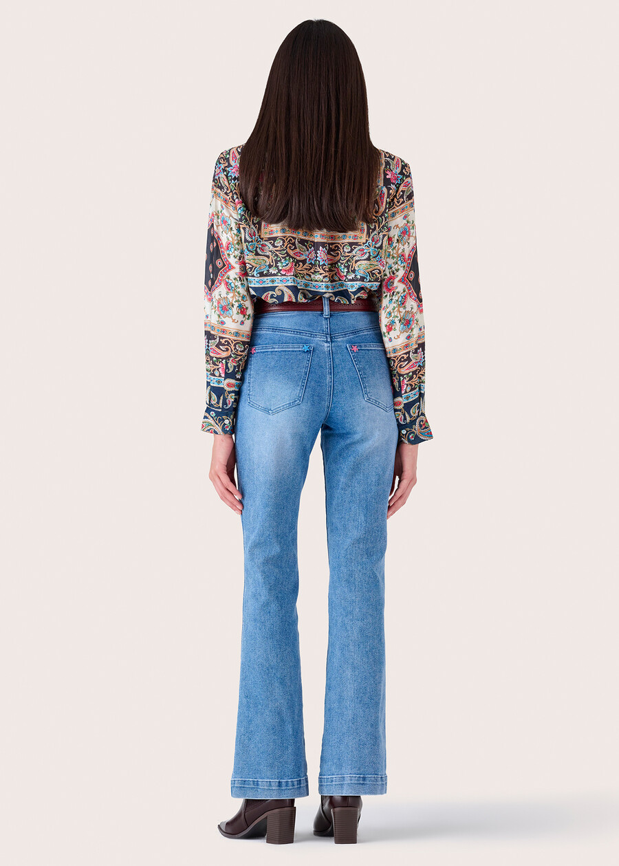 Pantalone Cindy in denim di cotone DENIM MEDIUM DENIM Donna , immagine n. 5