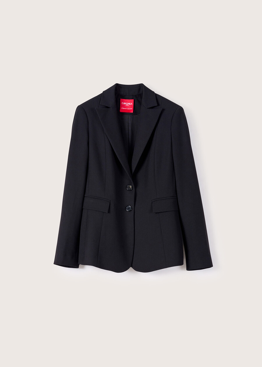 Giselle technical fabric blazer NERO BLACKBEIGE GESSOBLU Woman , image number 5