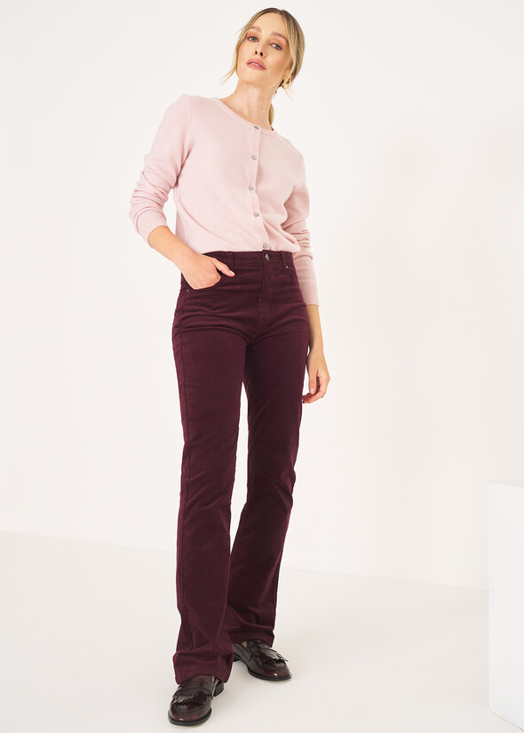 Pantalone in velluto Cindy-T VIOLA VINACCIA Donna null