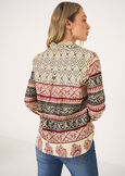 Cruise ethnic shirt BEIGE LATTE Woman image number 3