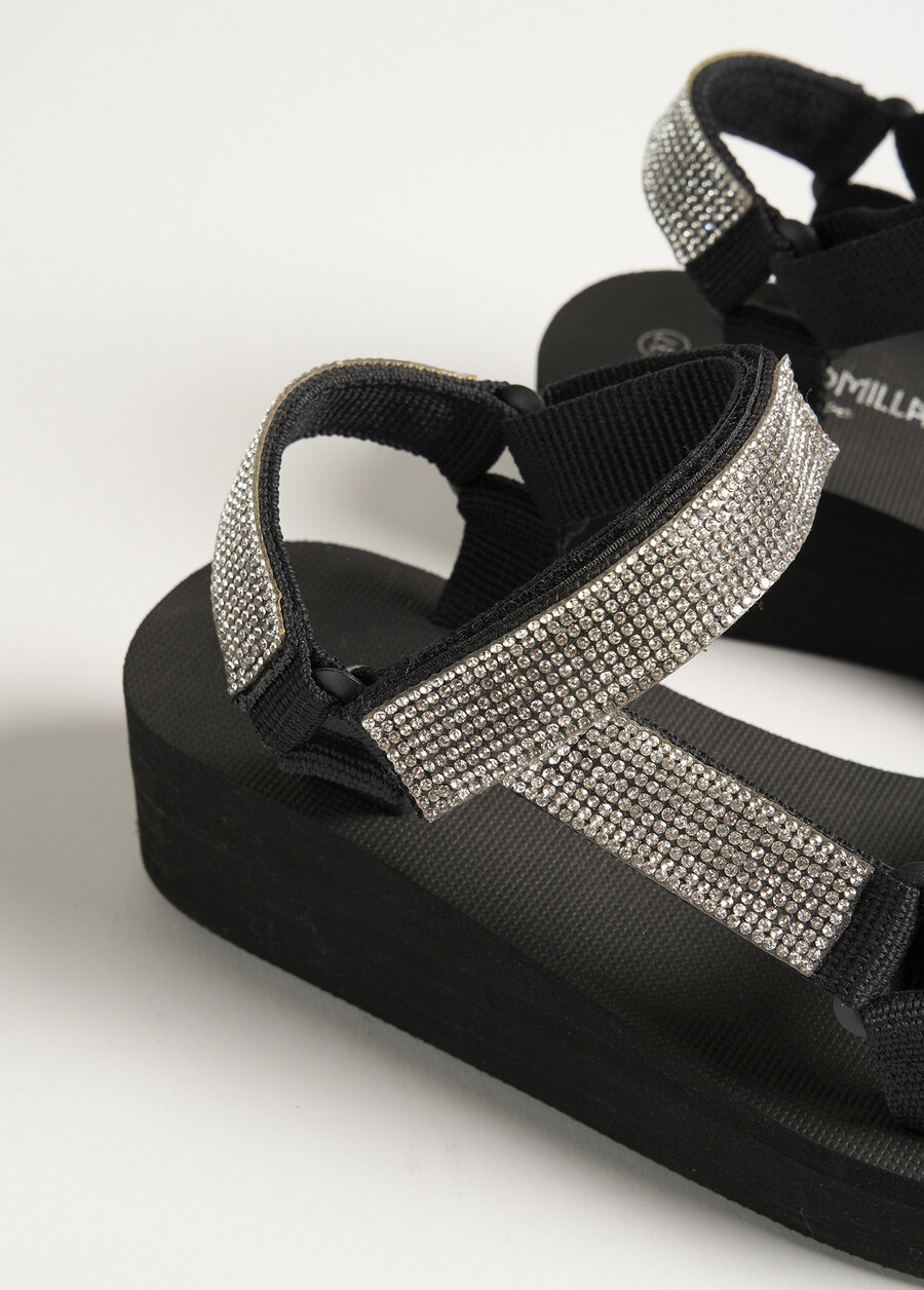 Sandalo Susette con zeppa NERO BLACK Donna , immagine n. 2