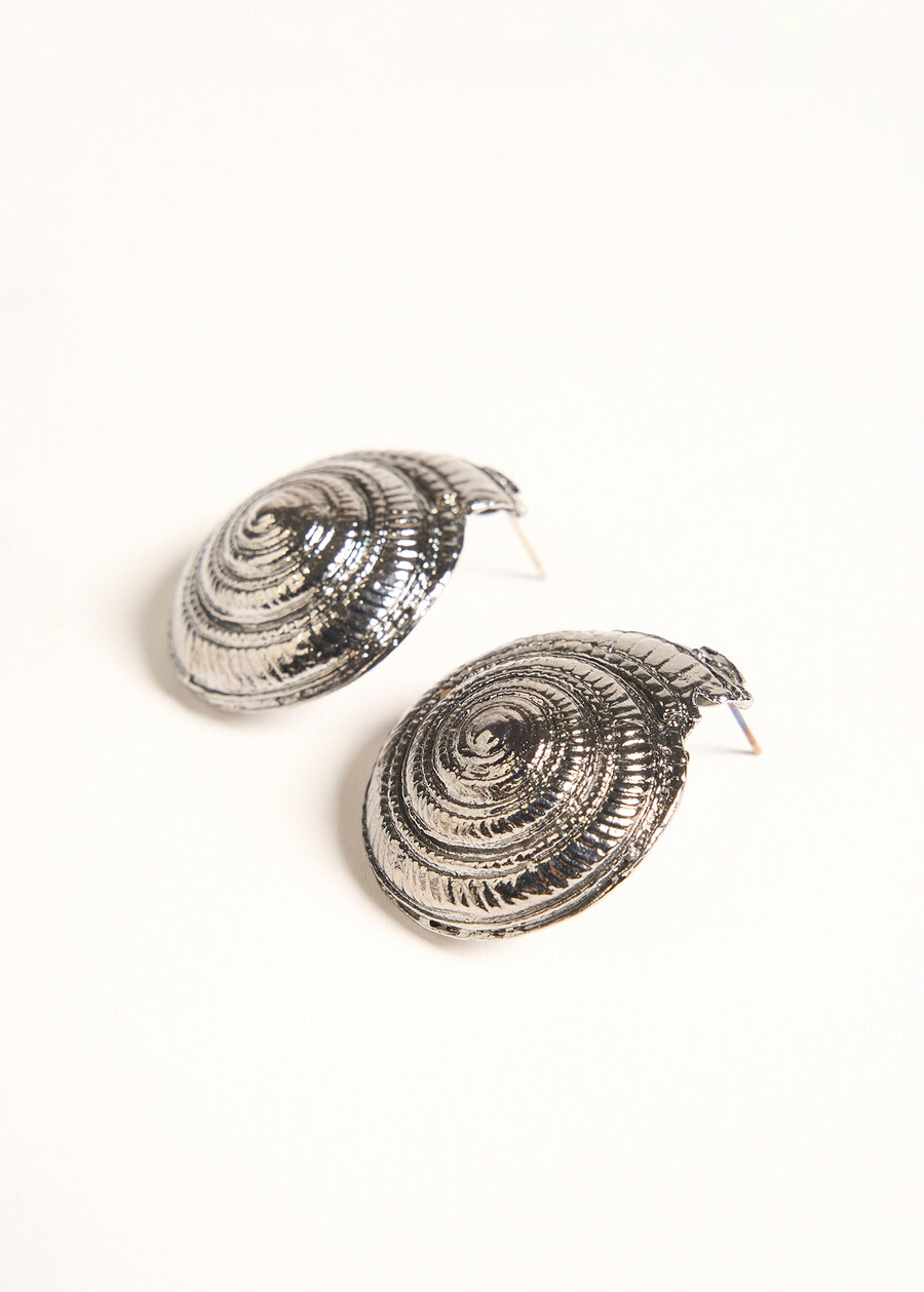 Goldy shell earrings

 GRIGIO GUNMETAL Woman , image number 2