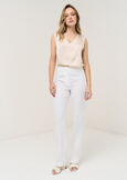 Giorgia-O linen blend trousers ROSABIANCO WHITE Woman image number 2