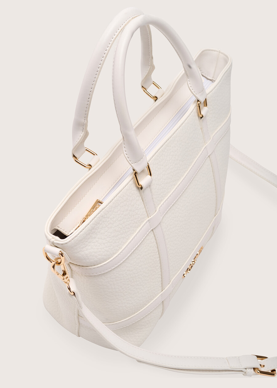 Bisba eco-leather shopping bag BIANCO WHITE Woman , image number 2