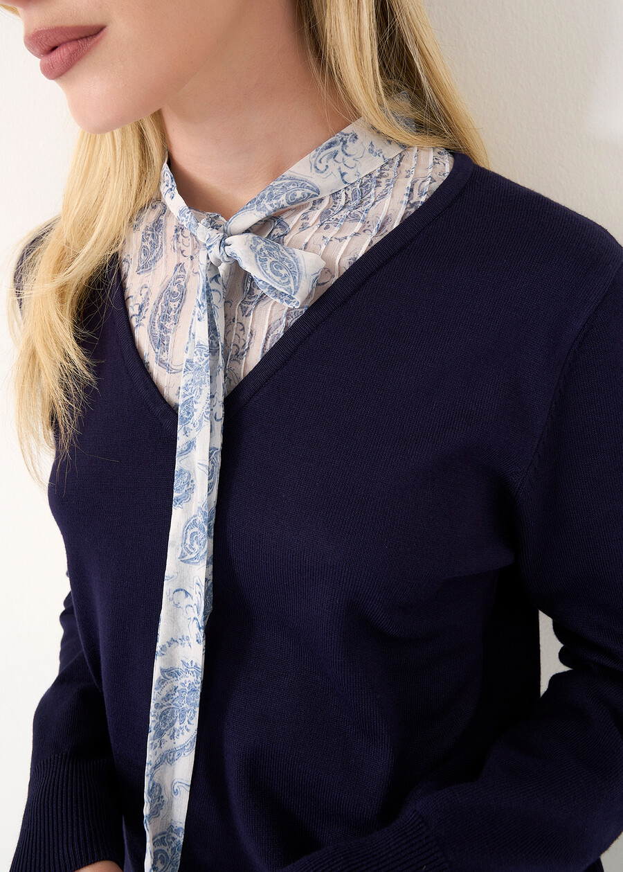Mery 2-in-1 sweater with shirt BLU Woman , image number 2