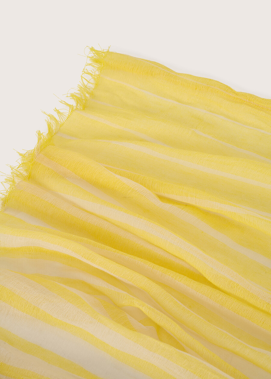 Sophia cotton and viscose scarf ROSA LOTUSGIALLO MIMOSA Woman , image number 3