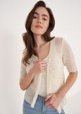 Cardigan Chantal Lurex Con Paillettes BEIGE LATTEGOLD Donna immagine n. 1