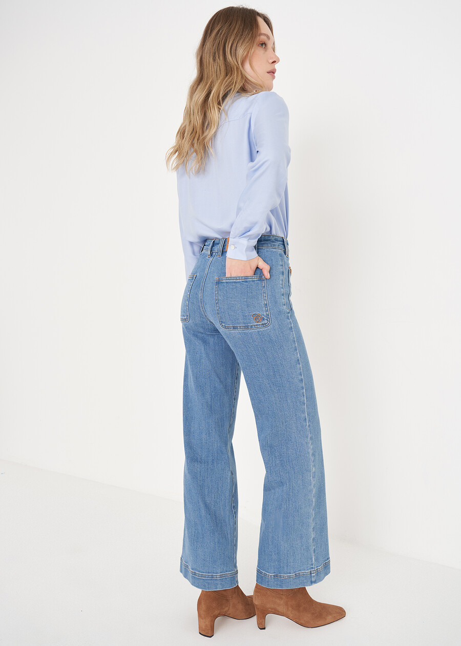 Pantalone Dandy in denim di cotone DENIM LIGHT DENIM Donna , immagine n. 5