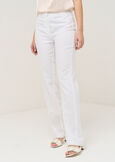 Giorgia-O linen blend trousers ROSABIANCO WHITE Woman image number 3