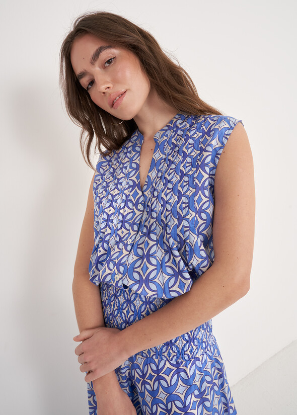Teeny Cotton Top BLU AVION Woman null