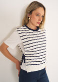 Sensei layered knit top BLU Woman image number 1