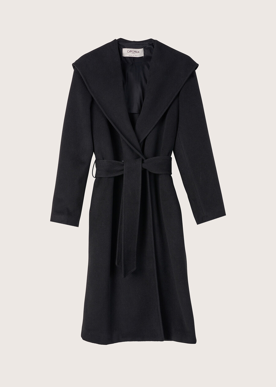 Cappotto Catrine in panno NERO BLACKBEIGE CAMMELLO Donna , immagine n. 5