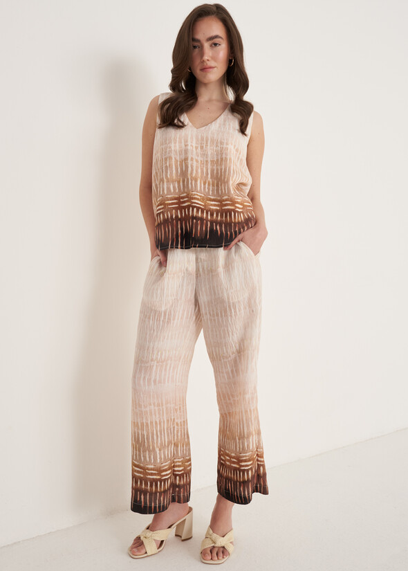 Peter Printed Viscose Trousers BEIGE LIGHT BEIGE Woman null