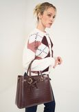 Brest croc-effect shopper bag MARRONENERO Woman image number 1