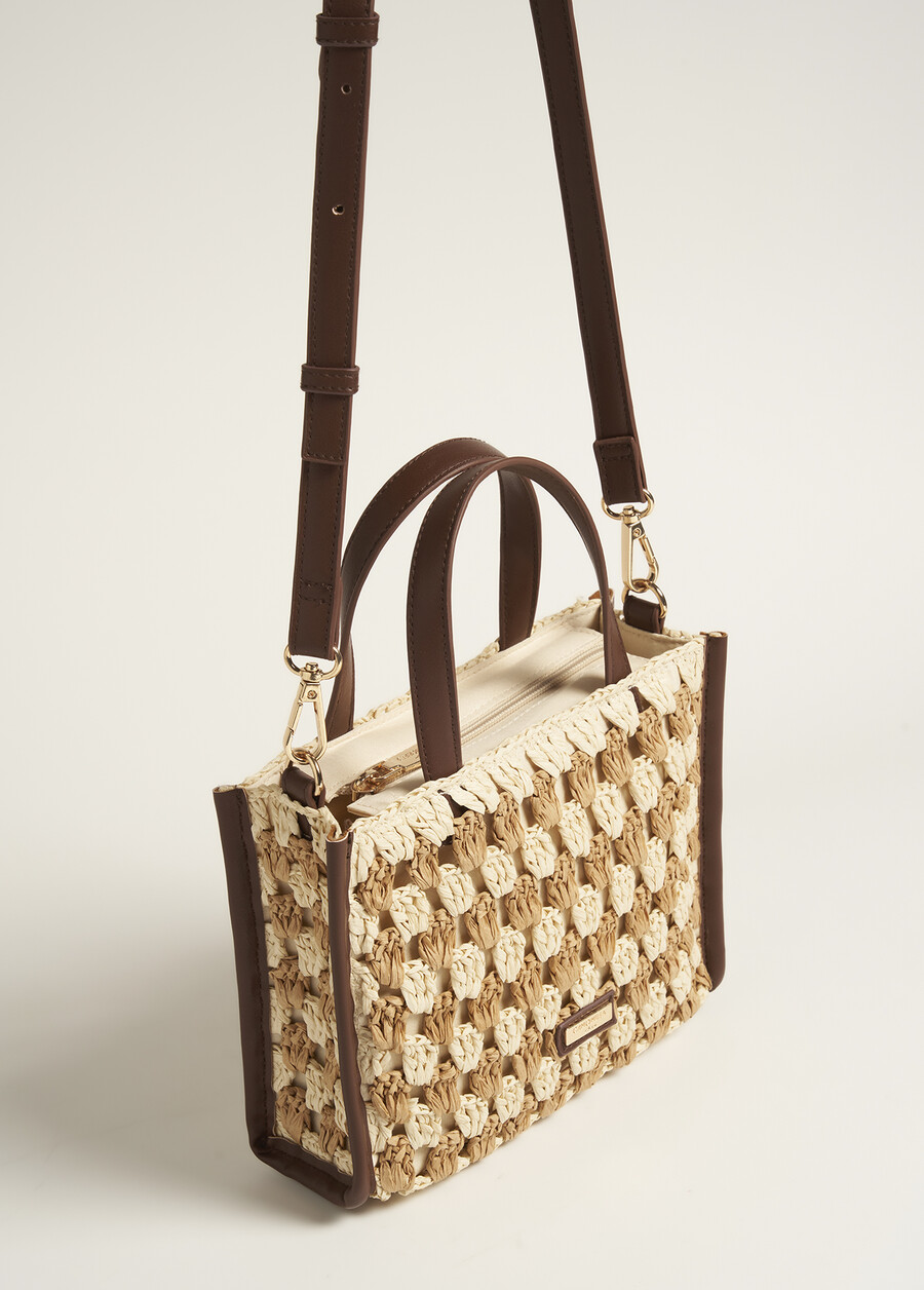 Borsa Besta In Corda Intrecciata NERO BLACKBEIGE CAMMELLO Donna , immagine n. 2