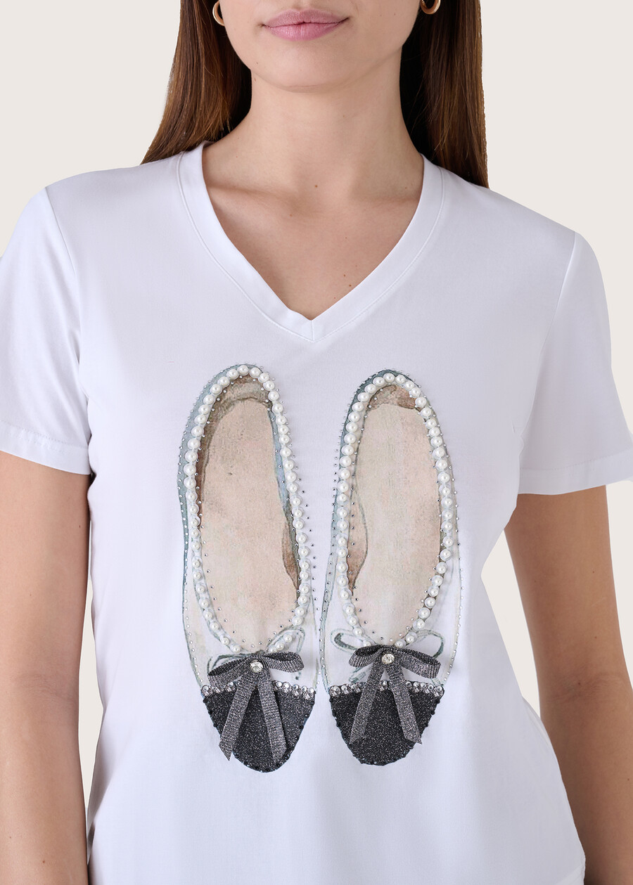 T-shirt Seria in cotone BIANCO WHITE Donna , immagine n. 2