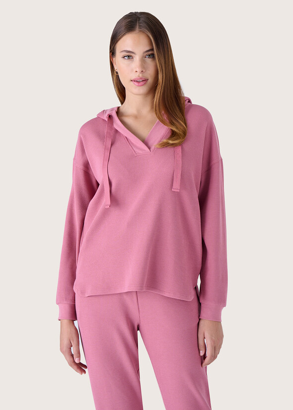 Felpa Fille con cappuccio ROSA BOUQUET Donna null