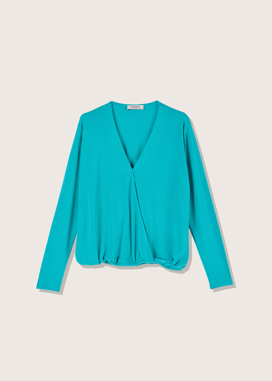 Blusa in crepe Elena VERDE TIFFANYBIANCO Donna , immagine n. 1