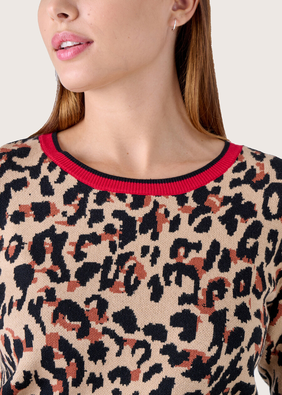 Maglia Milly fantasia animalier BEIGE CAMMELLO Donna , immagine n. 2