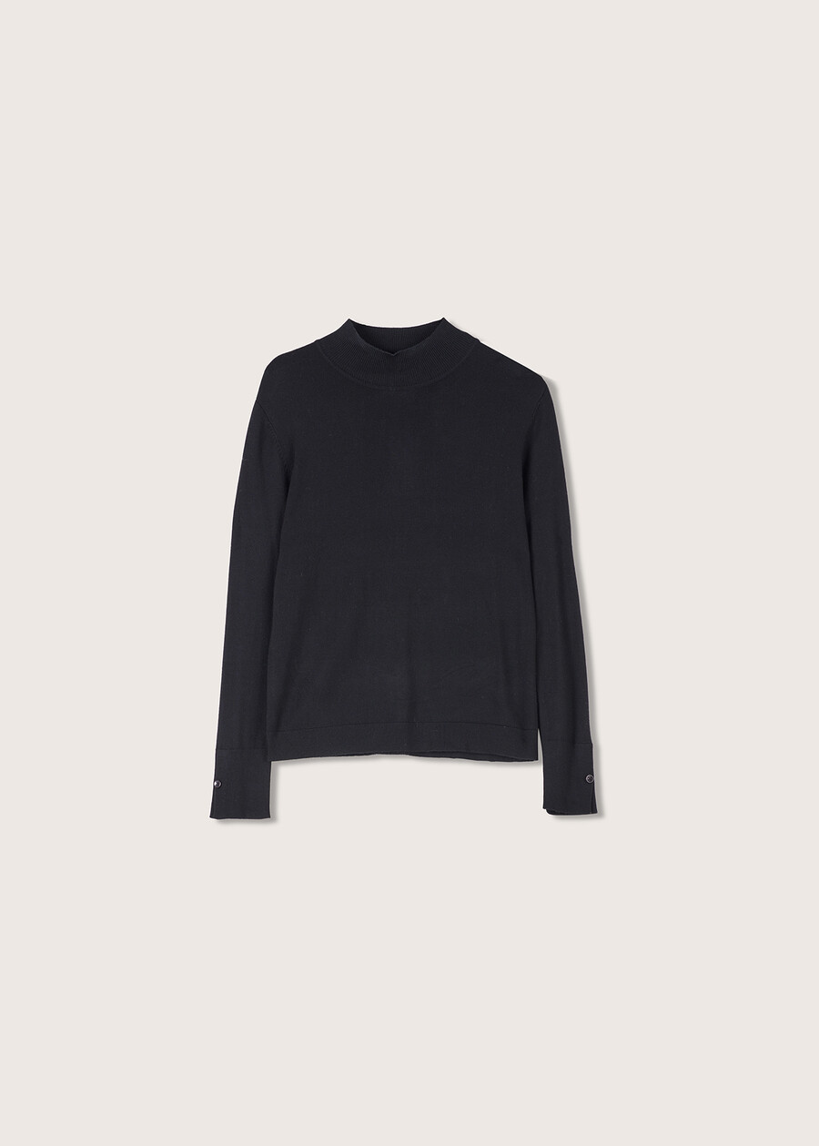 Madyson tround neck jersey NERO BLACKVERDE AVOCADO Woman , image number 4