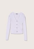 Clio cardigan with puff sleeves BIANCO OPTICAL Woman image number 4
