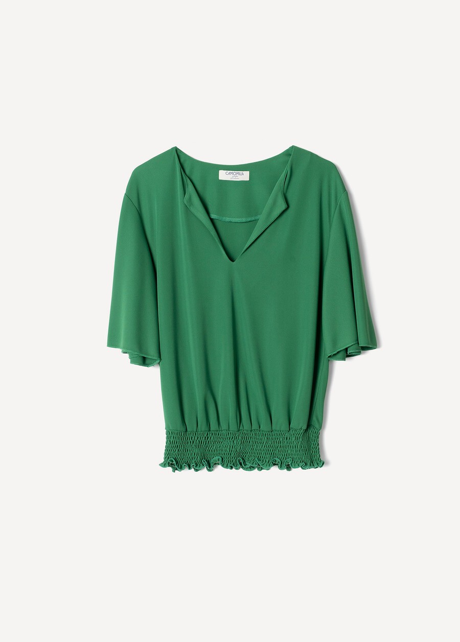 Blusa Celina in jersey VERDE GARDENROSA FUCSIA Donna , immagine n. 5