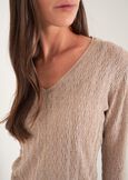Maglia Maddie scollo a V con strass BEIGE ECRU Donna immagine n. 2