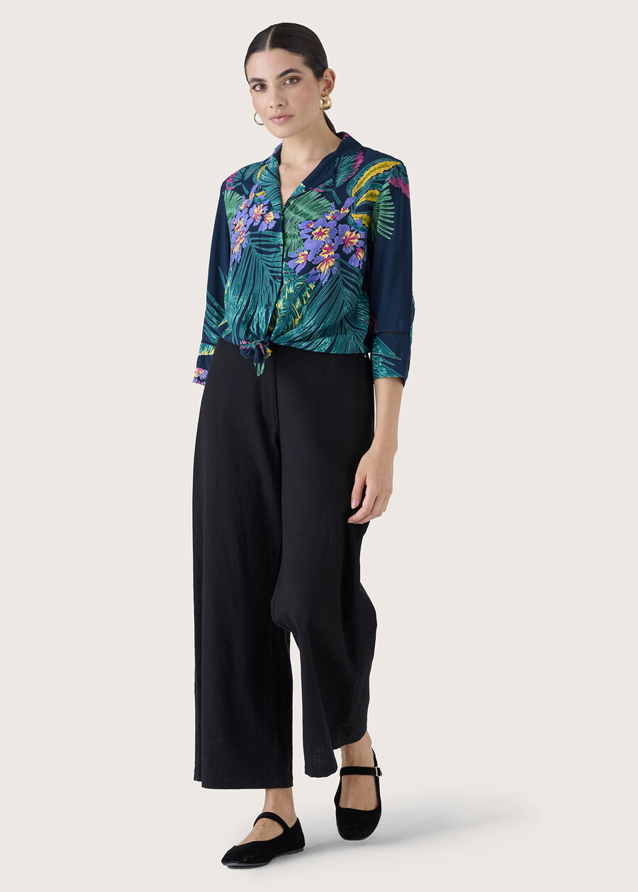 Pantalone Piper 100% cotone GRIGIO TORTORANERO BLACK Donna , immagine n. 2